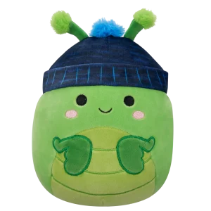 Squishmallows Trenton la mantide religiosa verde con berretto con pon-pon, 20 cm