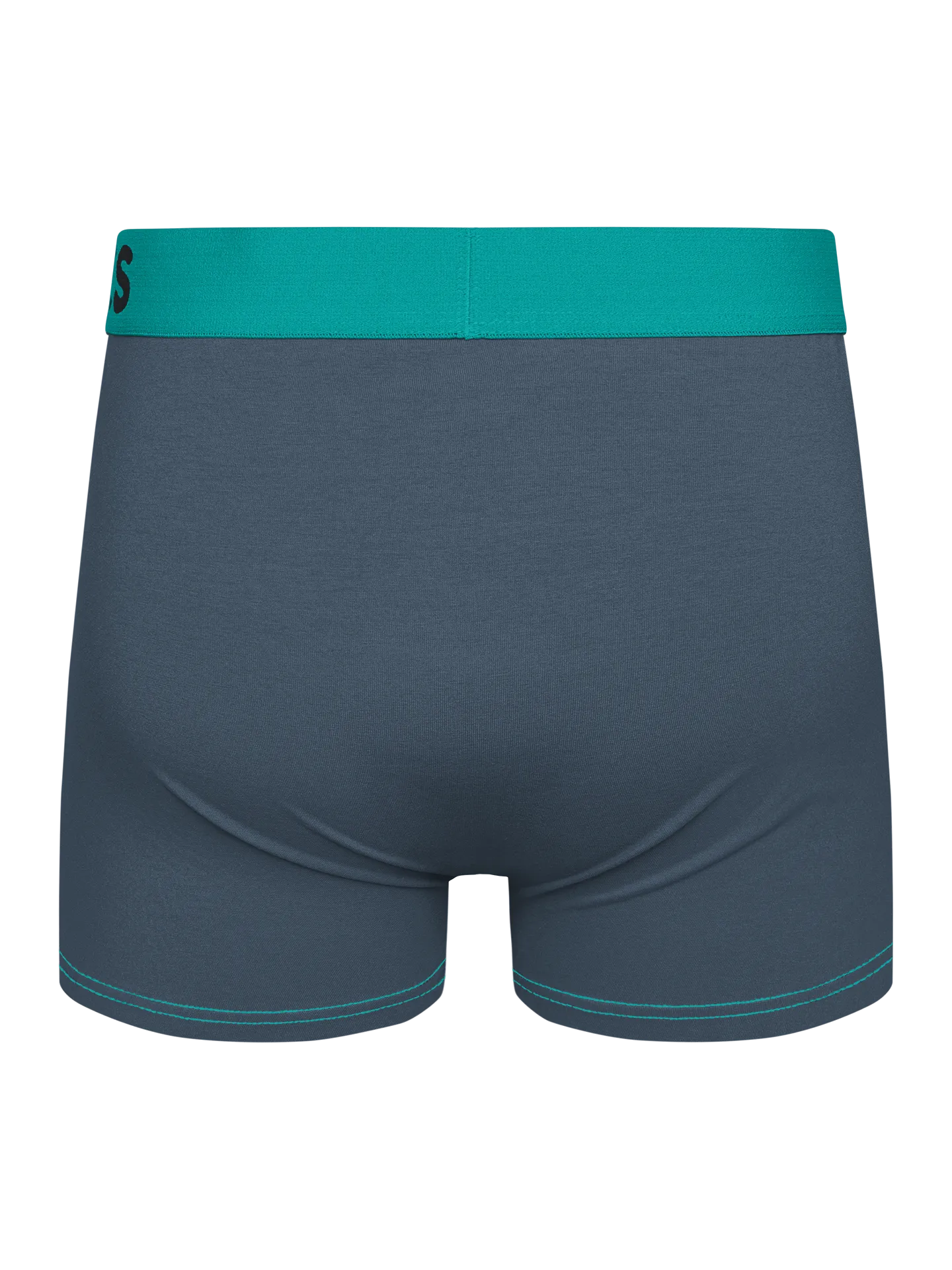 Boxer aderenti da uomo grigio e turchese - immagine 3