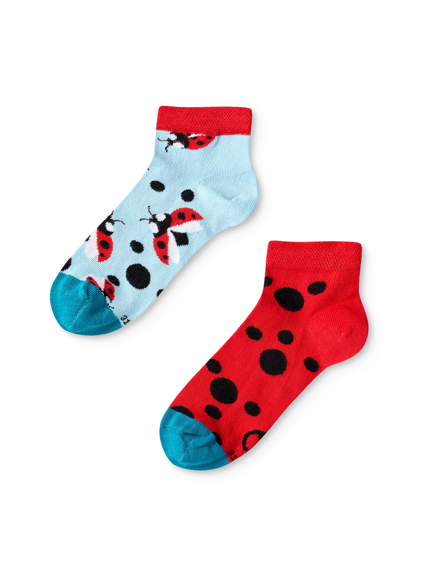 Calzini alla caviglia Buonumore per bambini Coccinella e pois - immagine 2