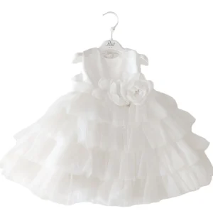 PETIT ABITO BIANCO TULLE FIORI